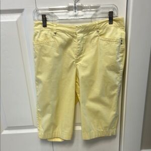 Bandolino Yellow Bermuda Shorts Casual Cotton